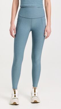 Beyond Yoga Spacedye Out of Pocket Midi Leggings Blue Gem Heather - Size Medium